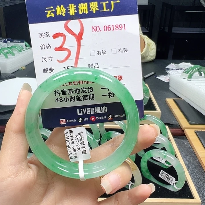 石英质玉未镶嵌手镯天然非洲翠手镯