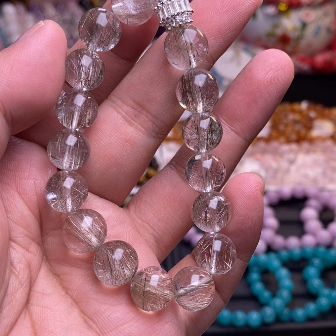 发晶手链银S925镶嵌卡11银发dly