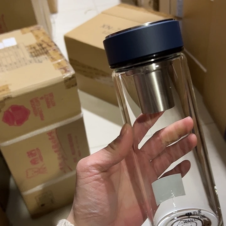 U273r-70-520ml  单层烫手 蓝 杯套