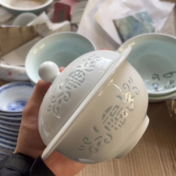 碗陶景德镇高温细白瓷餐具
