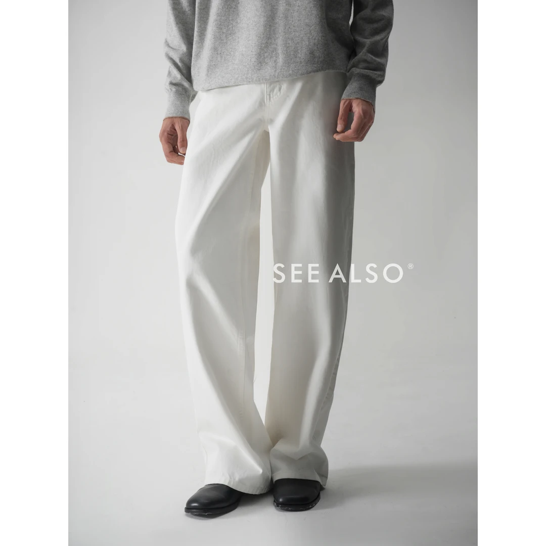 SEE ALSO『赤耳巴基斯坦高士线棉纱』超精纺新贵极简直筒阔腿牛仔裤