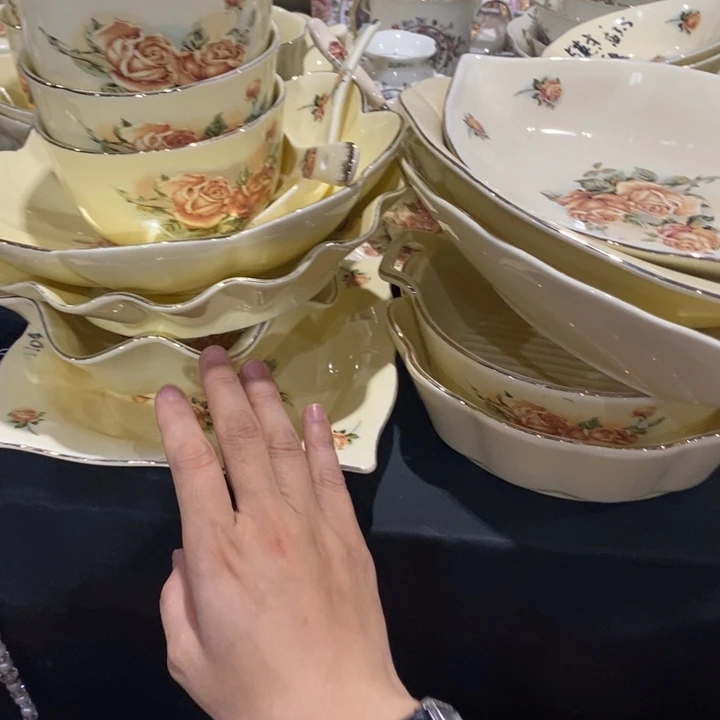 陶瓷1套19件套➕5双筷子11111111