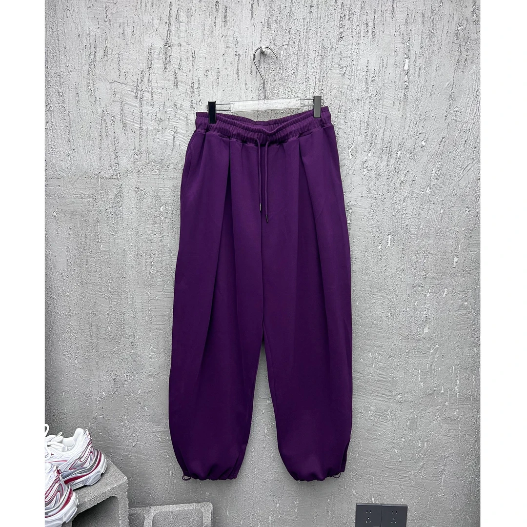 UNCLE&F 私订/城市男女 立体裁剪阔腿拖地裤休闲卫裤《可束脚》