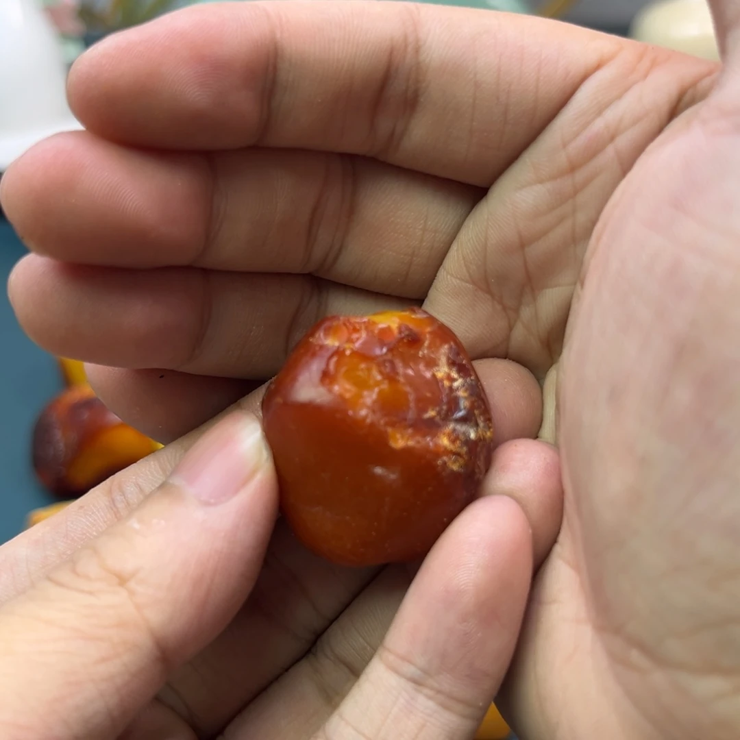 ****财未镶嵌定制琥珀蜜蜡原石不退不换