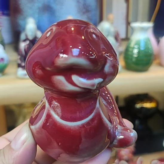 钧瓷摆件精品挑皮蛇