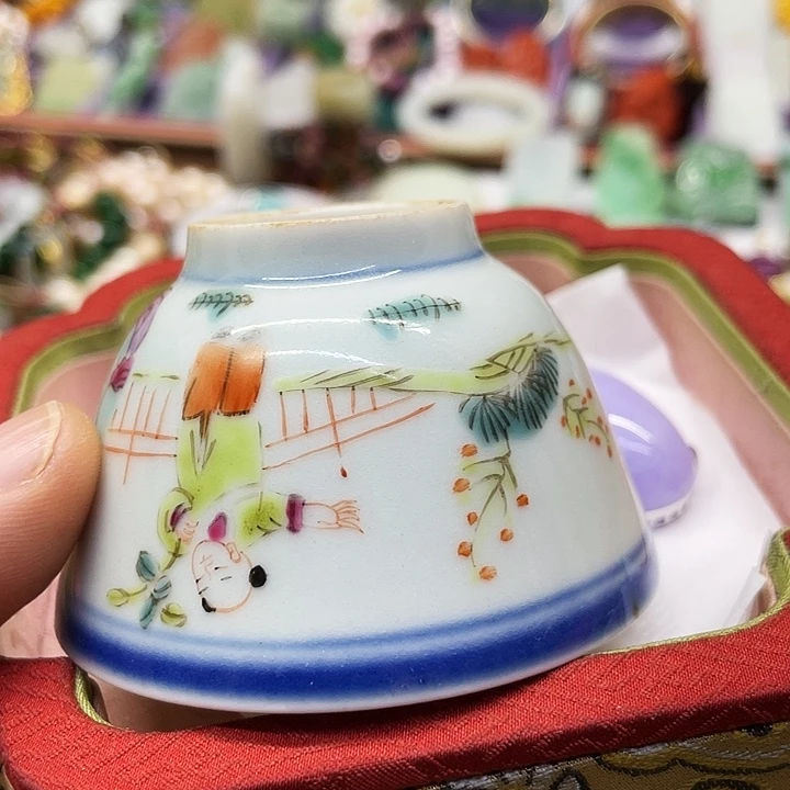 哇***！青花手绘小主人杯子