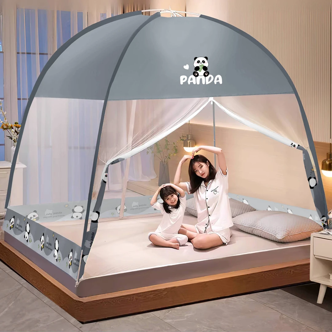 蒙古包蚊帐加厚密拉链式蚊帐双人1.2m宿舍新款家用卧室1.8米床