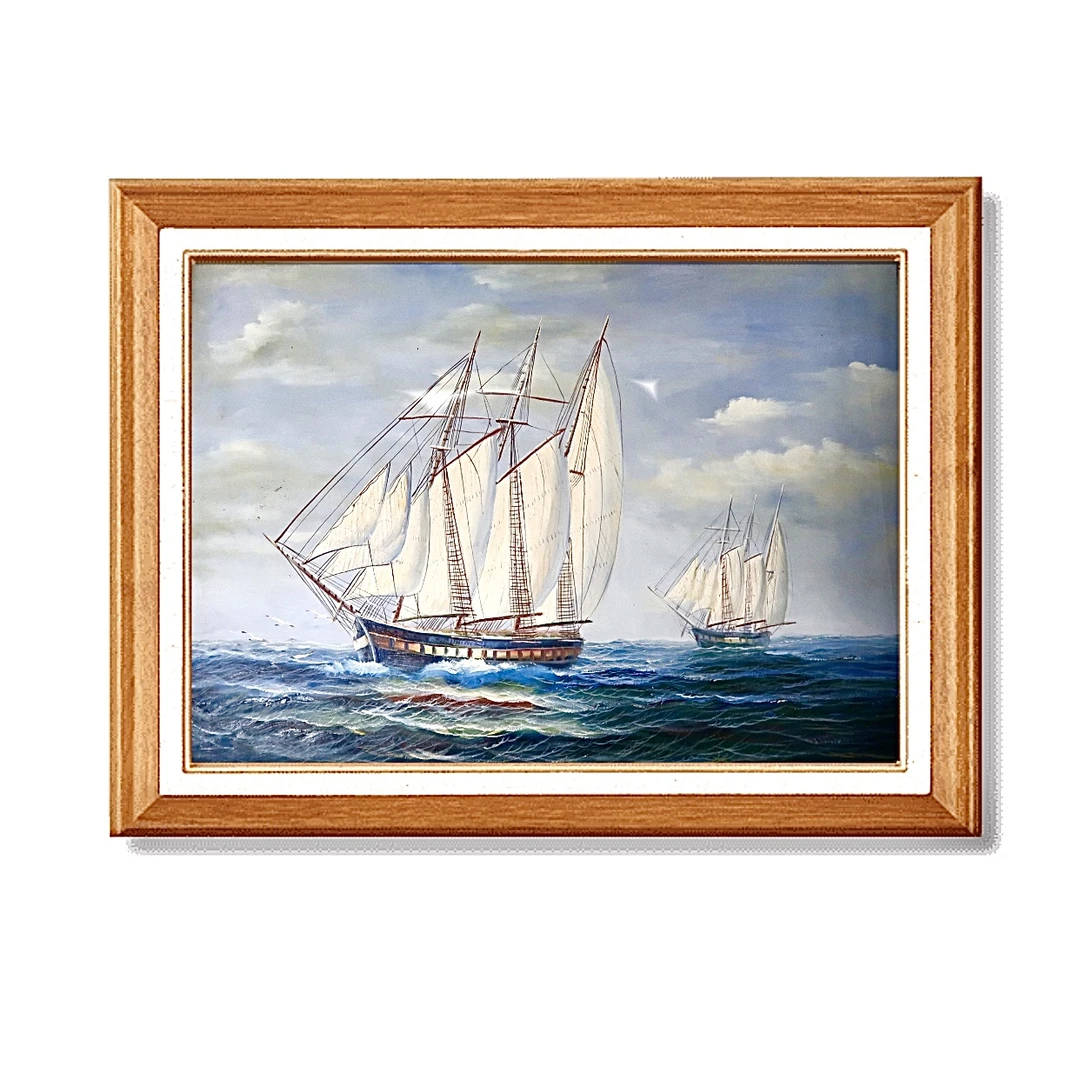 帆船 | 手绘油画 | 60cm×90cm | 横版 | 画芯 | 家居挂画装饰画