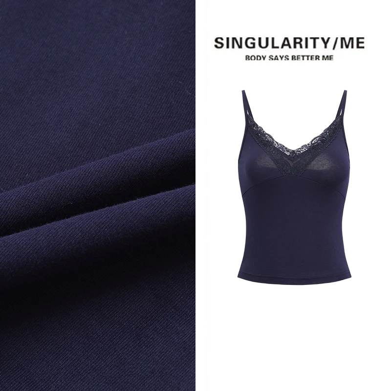 Singularity Me 法式性感蕾丝拼接内搭吊带背心 2A 1283