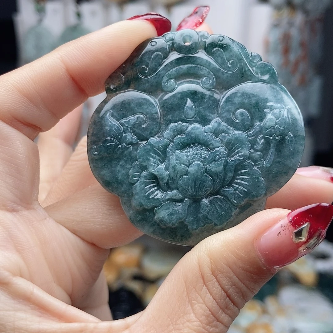 翡翠颈饰14K金镶嵌翡翠