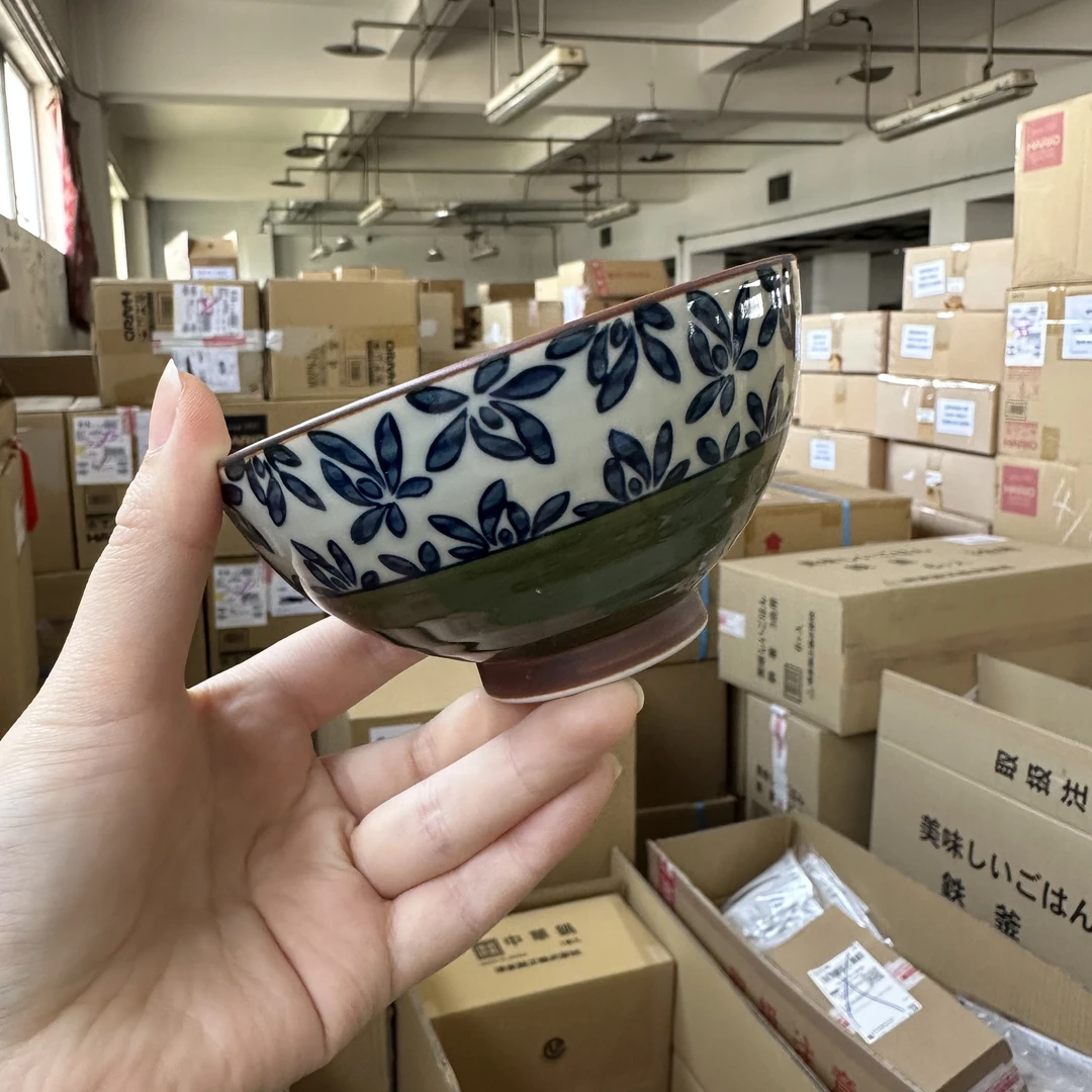 【丸志】日本进口陶土米饭碗有田烧染锦五彩饭碗汤碗家用米饭碗