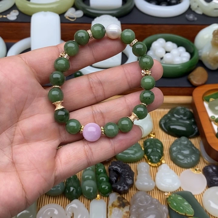 和田玉未镶嵌手串