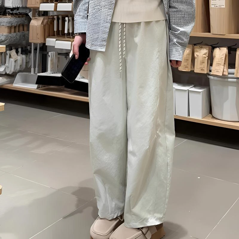 日系阔腿气球裤女夏季薄款裤子宽松大码显瘦小个子九分休闲灯笼裤