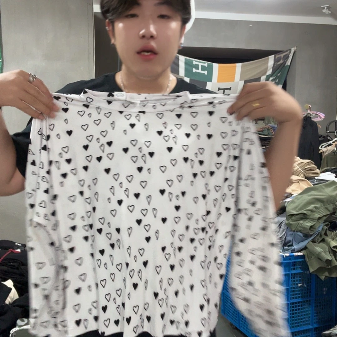 爱心白色睡衣套装