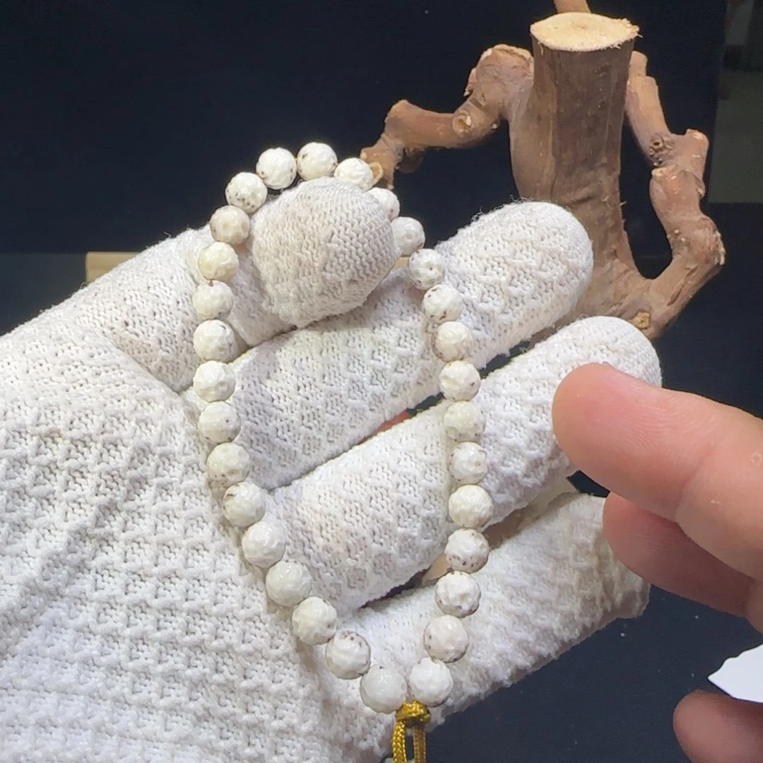 s***c星月菩提手串7圆玉化头