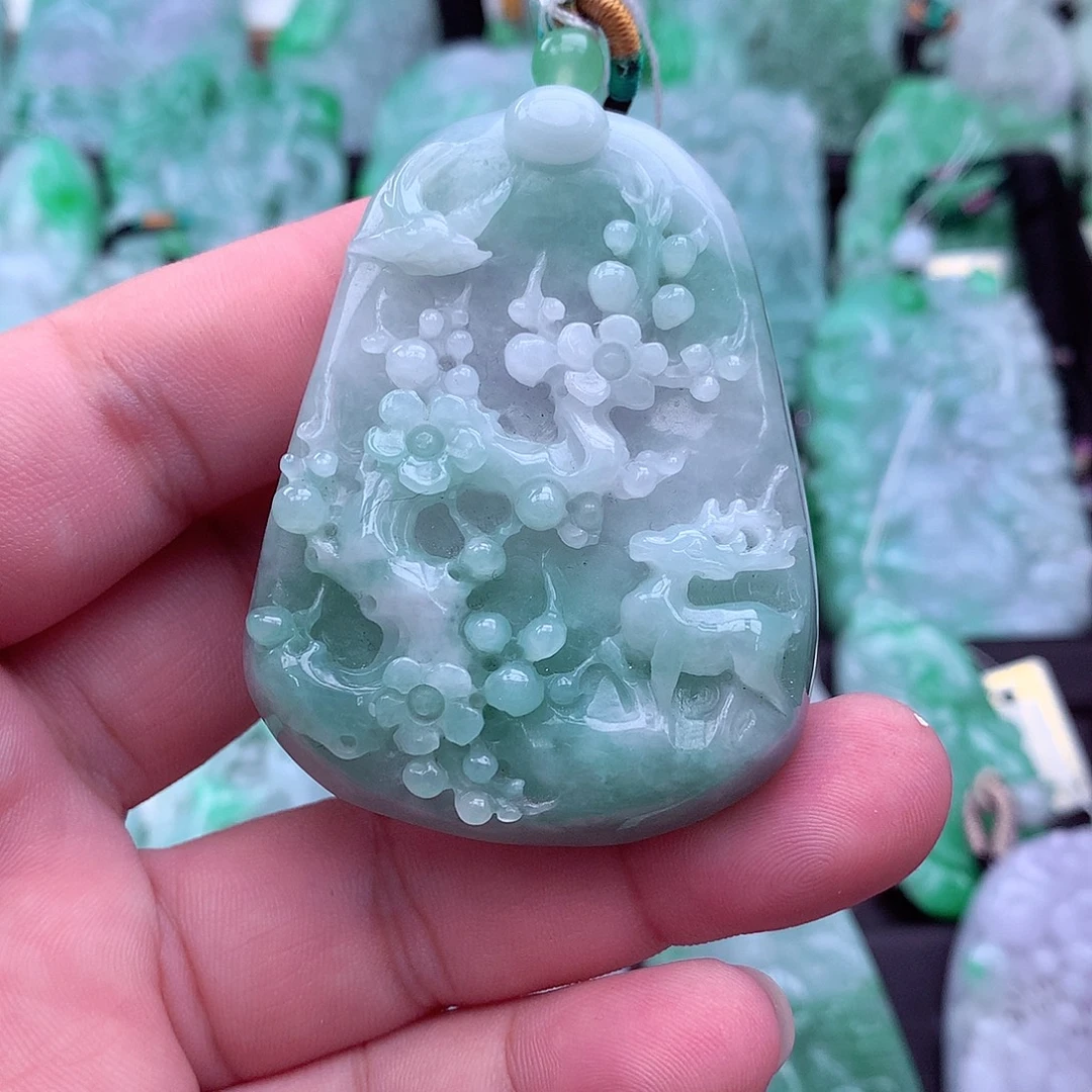 翡翠未镶嵌吊坠(不含链)