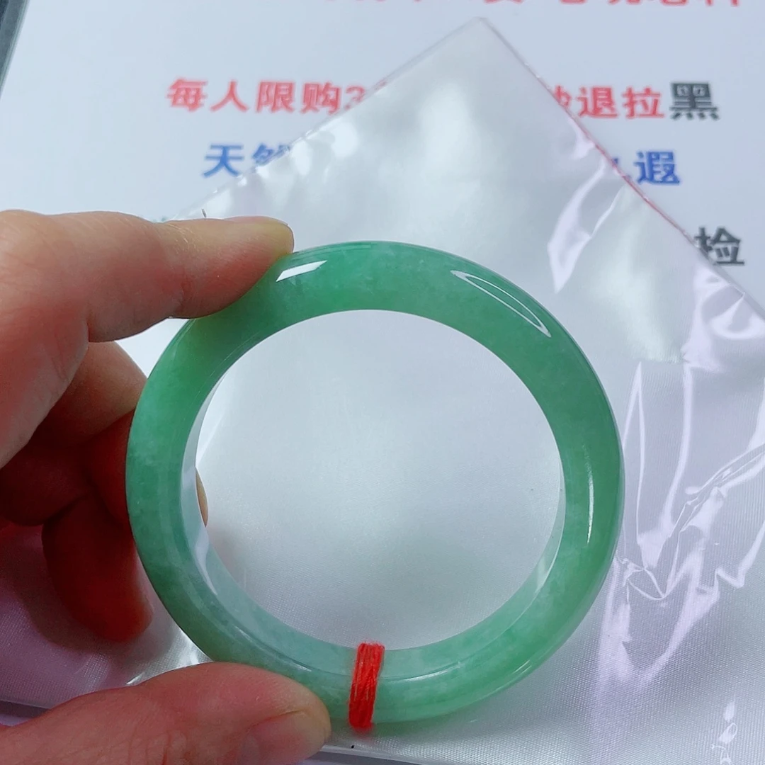 翡翠未镶嵌手镯天然翡翠手镯56.5