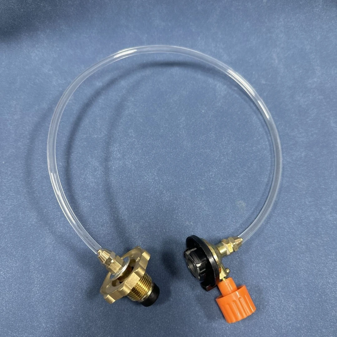 全新户外卡式长气罐充气阀气罐充气转接头过桥煤气罐冲高山气罐