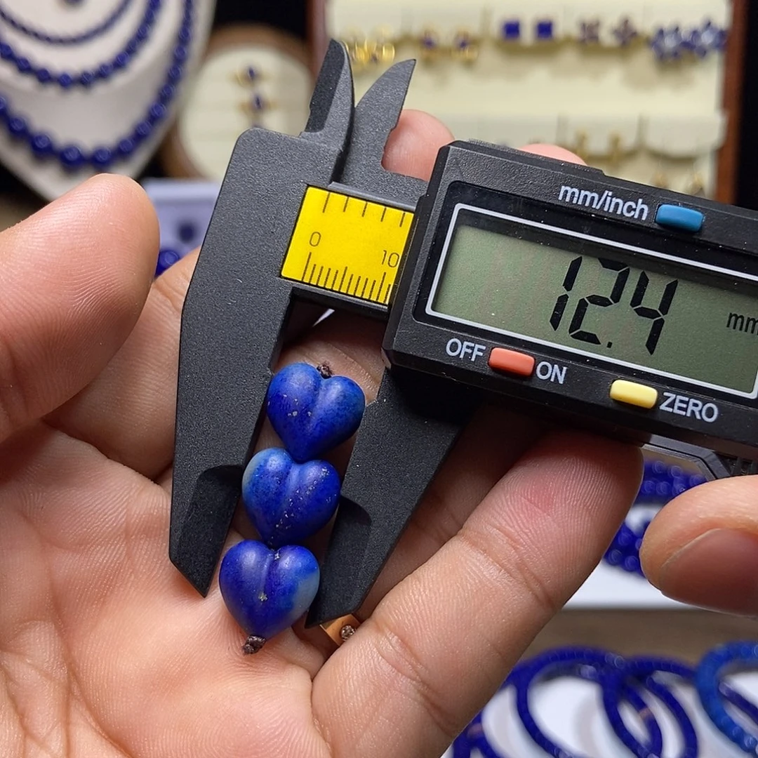 未镶嵌青金石玉化 屁桃爱心 3个/组
