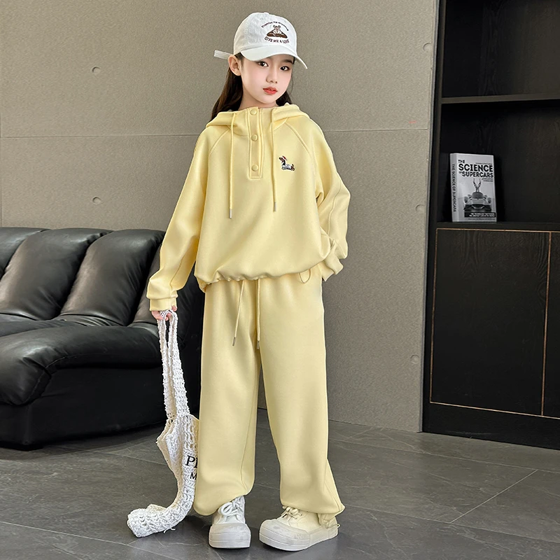 女童洋气春秋卫衣套装2025新款儿童6-12岁中大童8-15岁春装卫裤潮