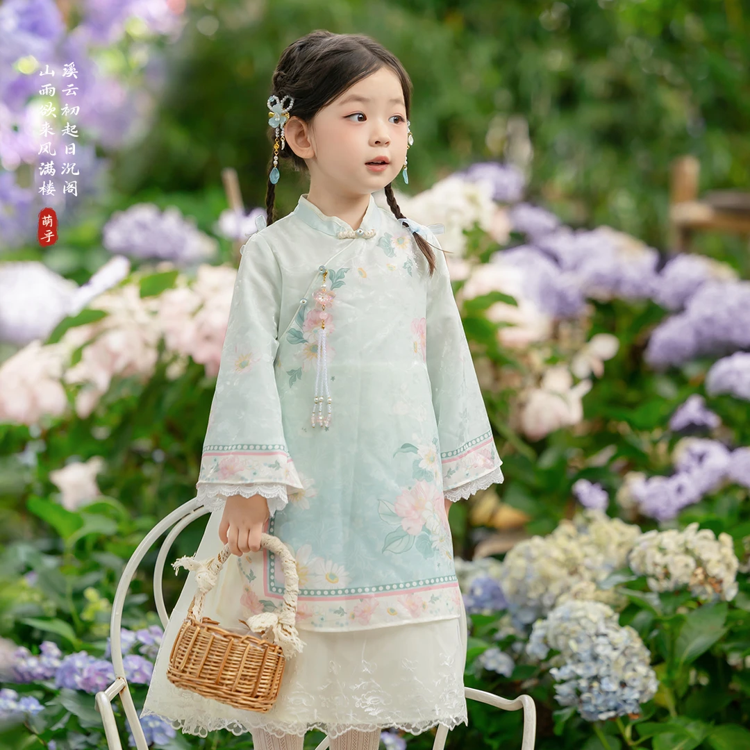 萌乎【小冰莓】国风中秋汉服女童秋款25新款新中式旗袍公主裙253878