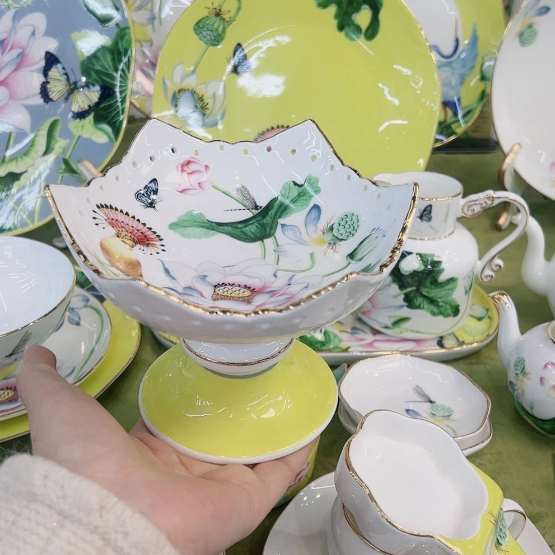 【闪购商品】骨瓷高脚果盘6寸