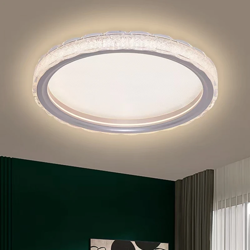 A类必入！轻奢圆形花朵吸顶灯，创意纹理，现代大气简约卧室首选