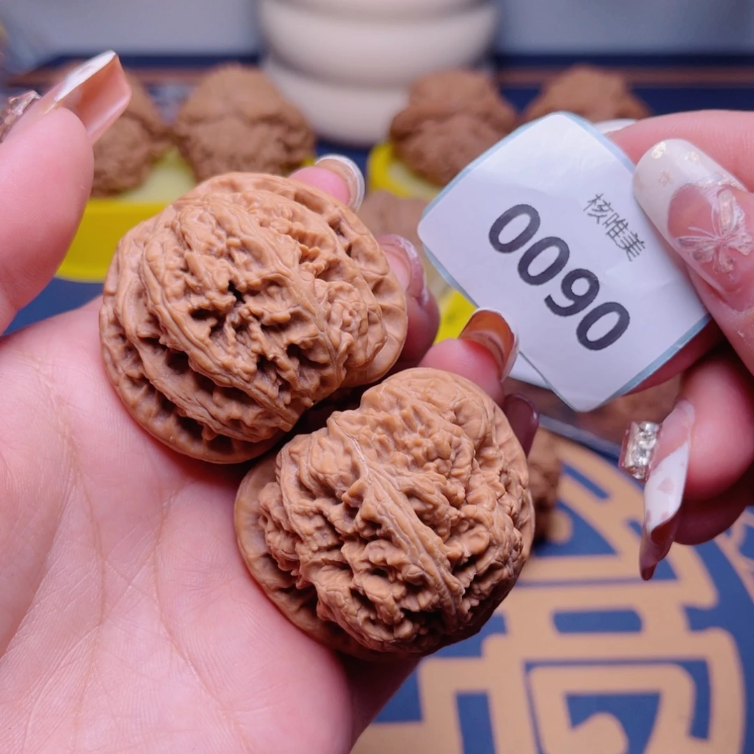 文玩核桃把件E*粗筋44～0090