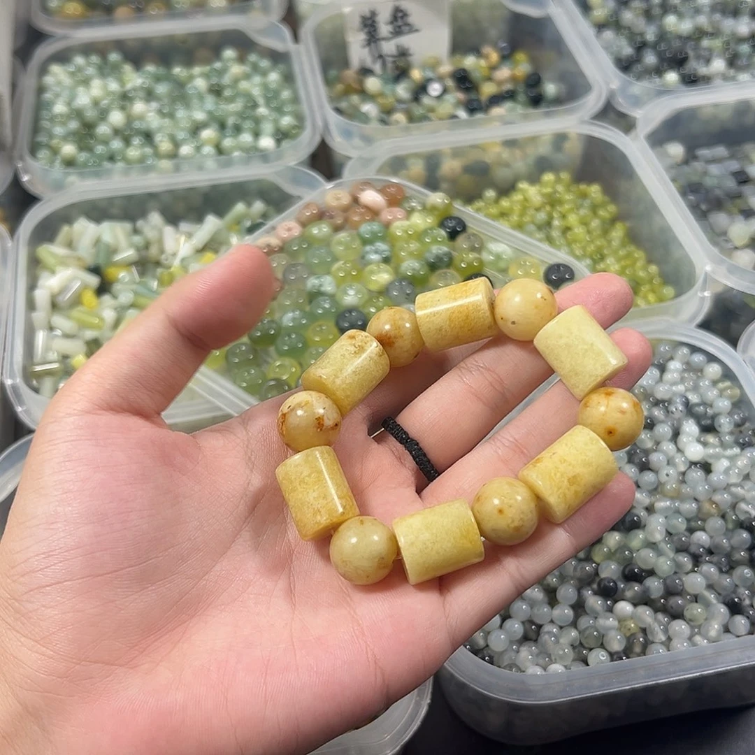 蛇纹石玉合金珠宝半成品