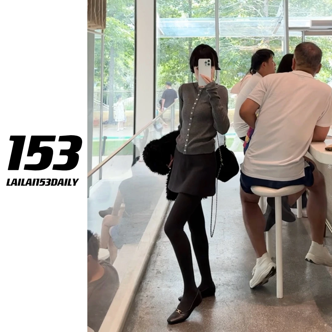 【153的日常】百搭灰毛呢半裙打底秋冬百搭显瘦外穿25DQ7894
