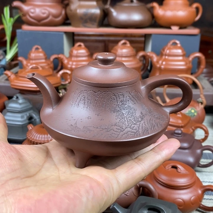 紫砂茶壶云炉260cc原矿老紫泥特价
