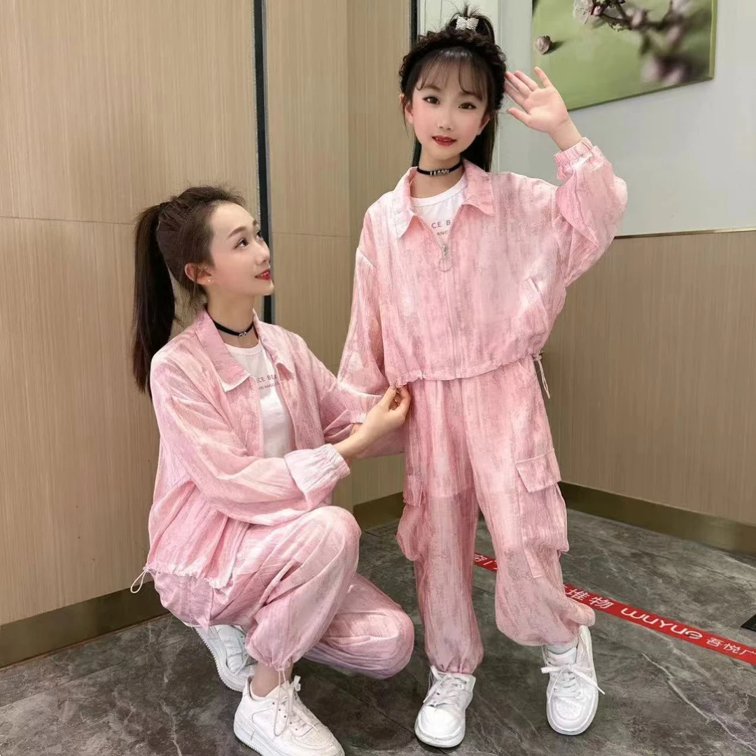 防晒套装女童2025夏季新款中大童洋气韩版休闲防晒衣套装