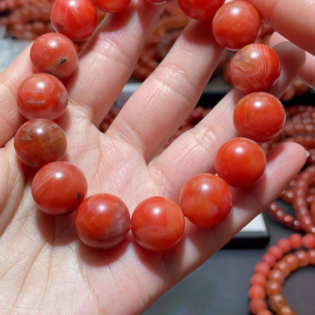 南红玛瑙手链未镶嵌