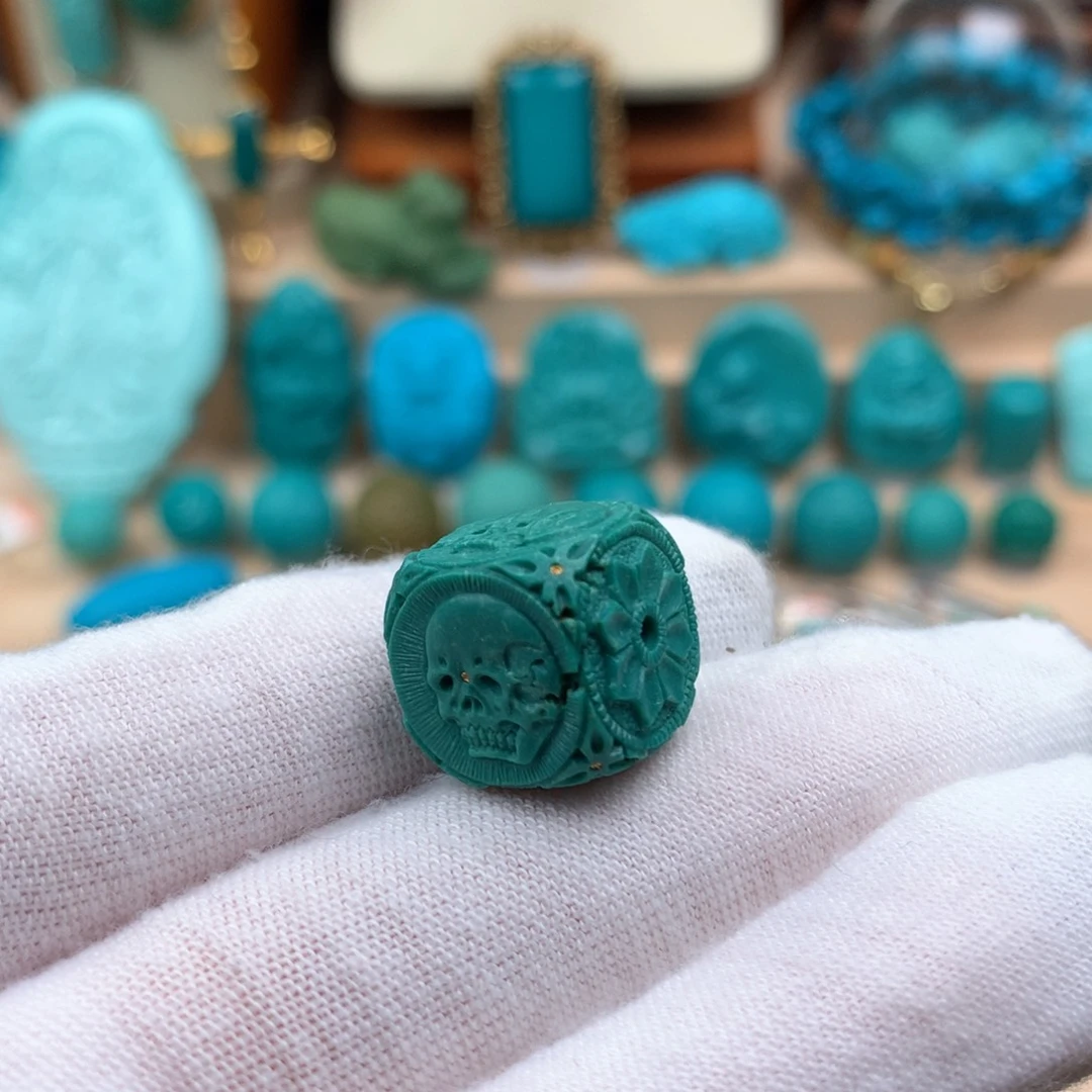 绿松石未镶嵌刺骨六方14