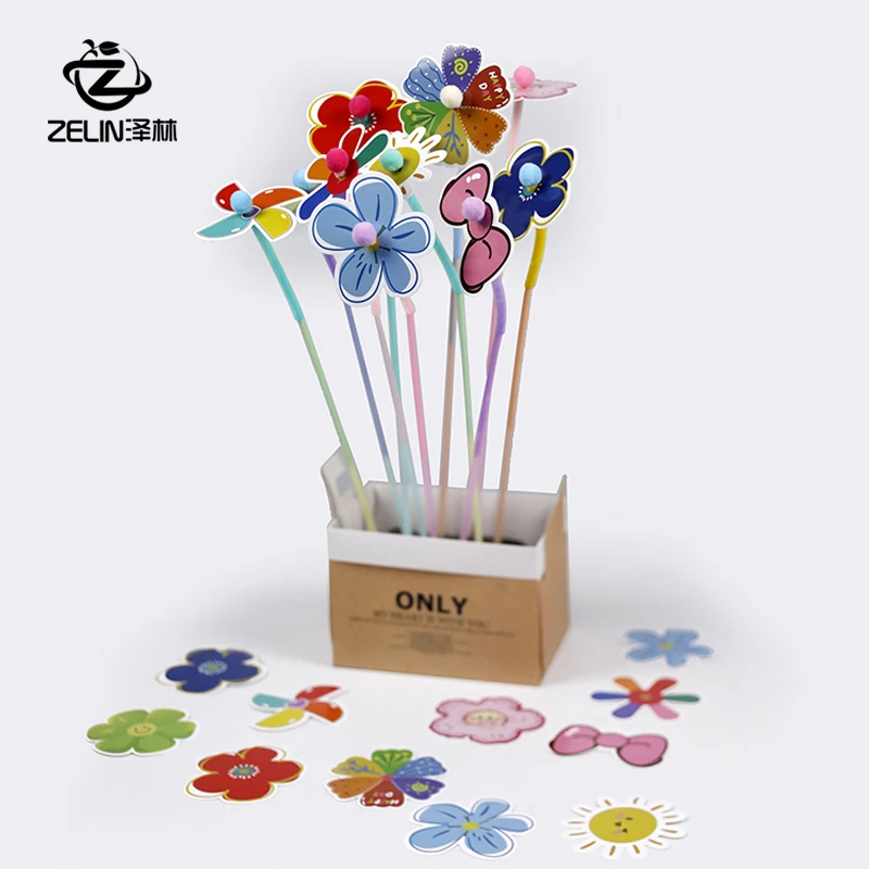 泽林六一零食花束扭扭棒小花朵材料包增加花束灵动的小花朵diy