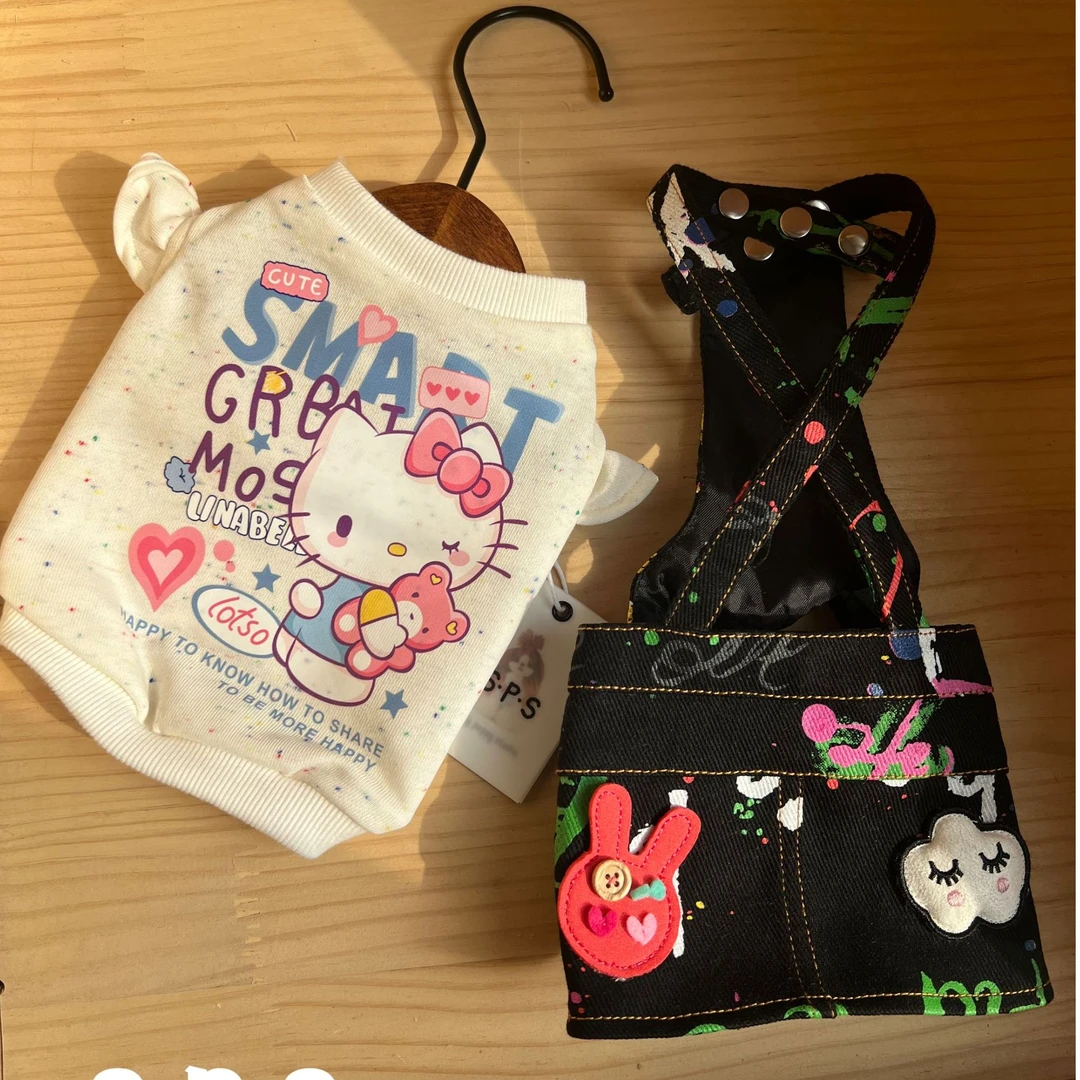 宠物猫狗衣服牛仔kt两件套