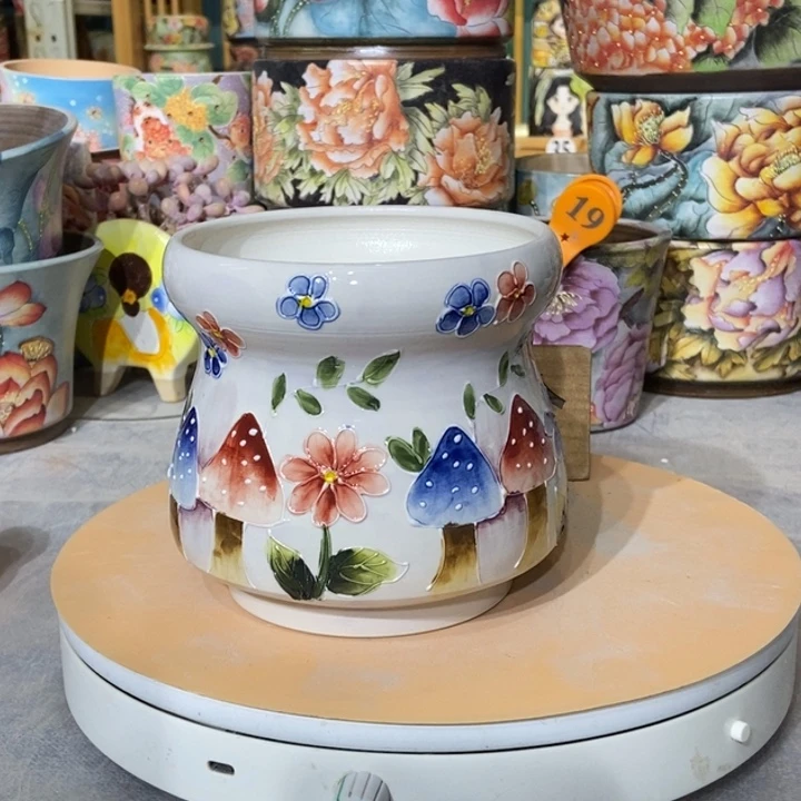 红陶景德镇艺术手绘作品