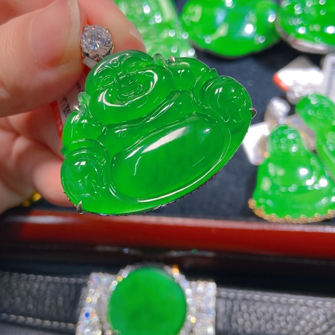 翡翠银S925镶嵌吊坠(不含链)