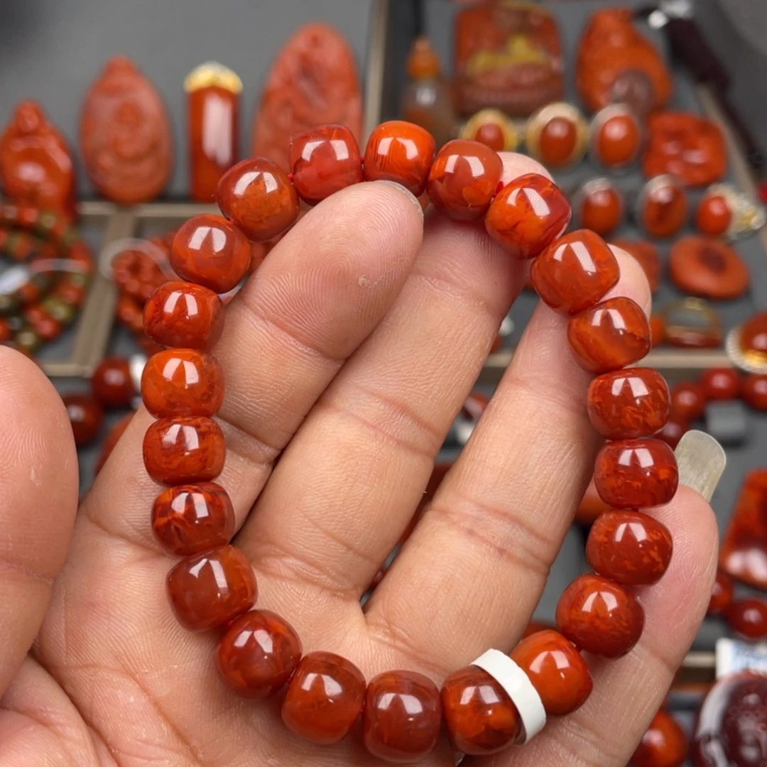 【闪购商品】南红玛瑙珠宝奇石未镶嵌单圈10