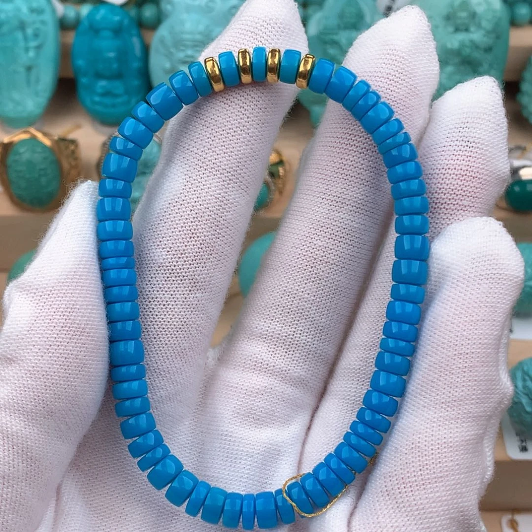 绿松石配饰足金镶嵌卡5.6