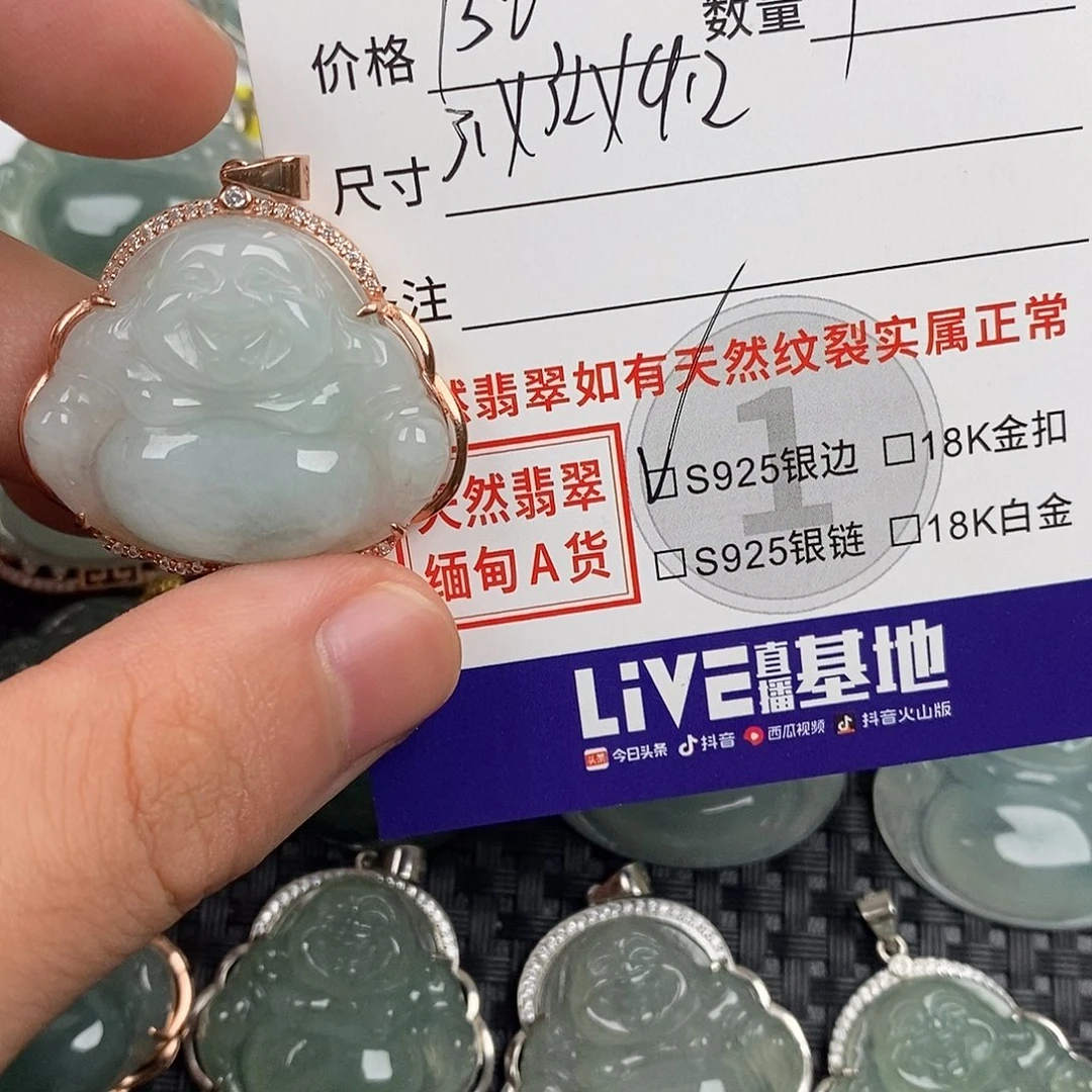 翡翠银S925镶嵌颈饰
