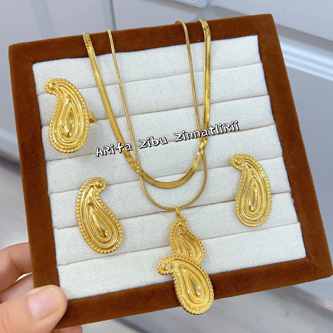 钛钢项链 阿热发新款时尚百搭气质个性钛钢套装轻奢精致手工复古