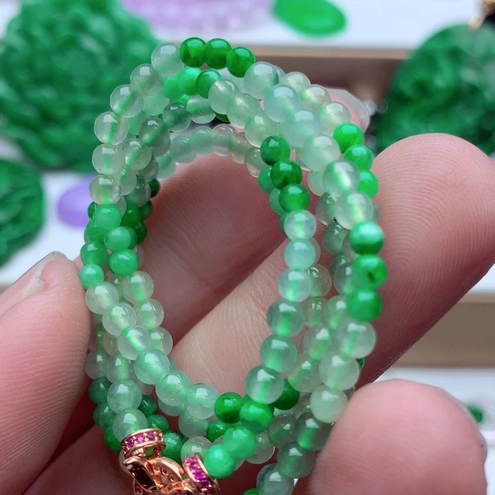 翡翠未镶嵌毛衣链