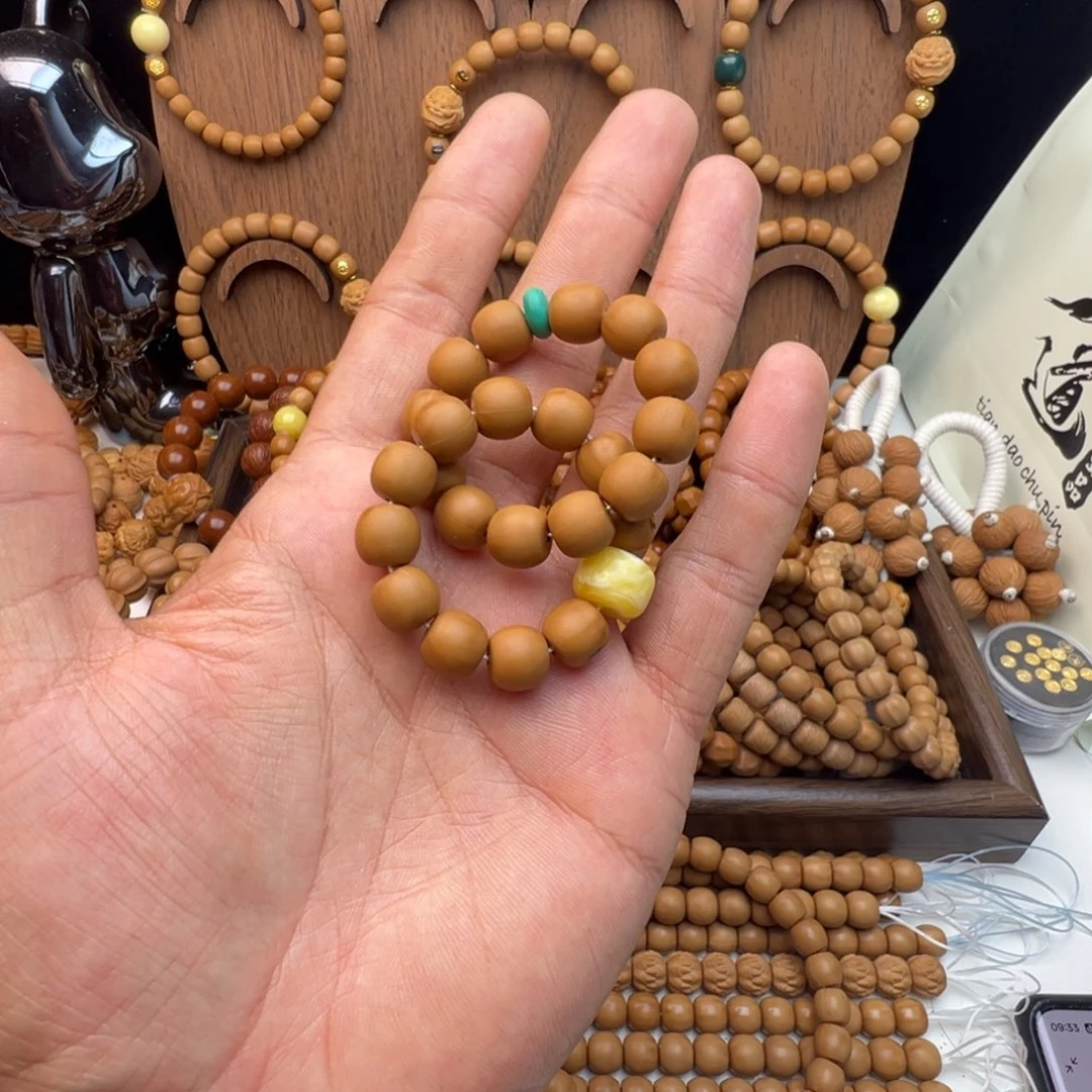 爆***爆猴头核桃吊坠风火轮➕百香籽