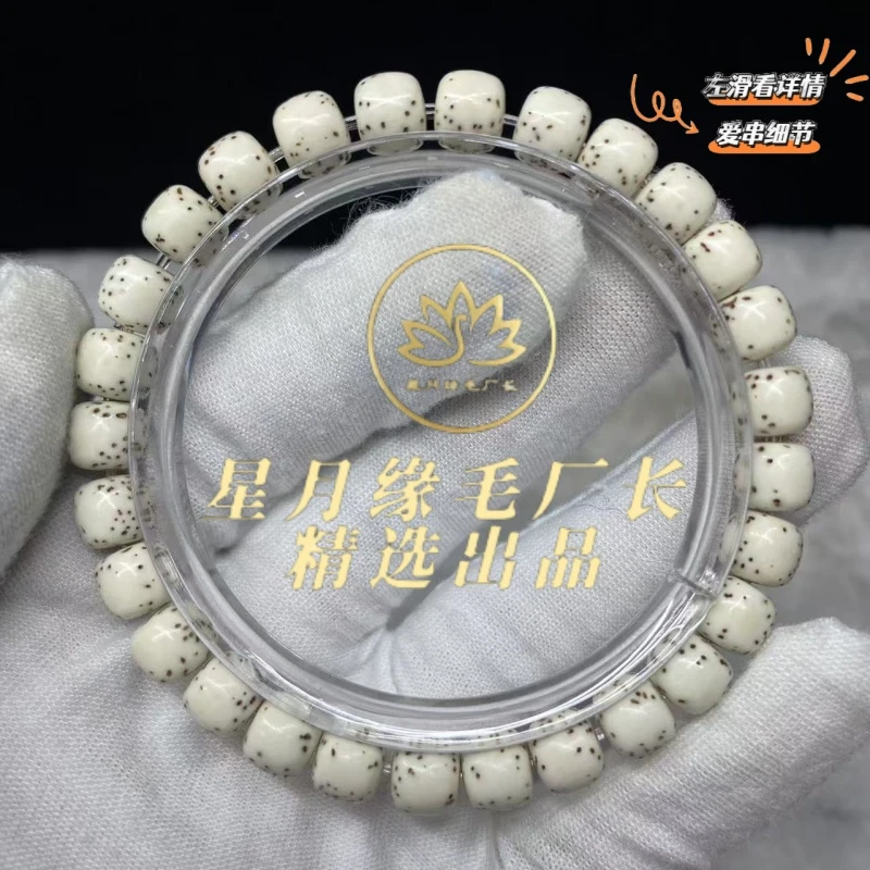 TL28原生态星月菩提手串顺白河豚8*7mm文玩好物【多样性发货】