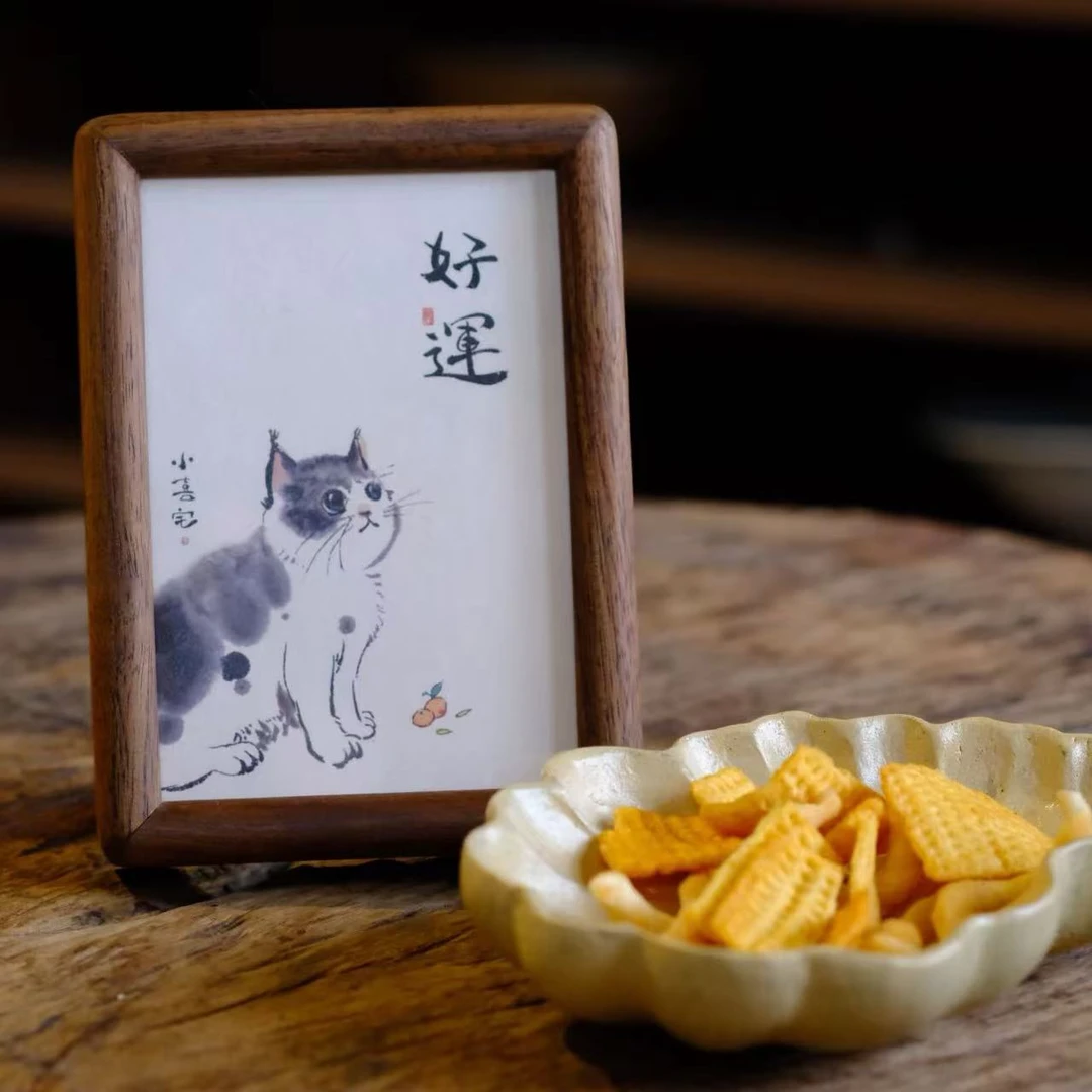 小喜宅 好运胡桃木小摆台