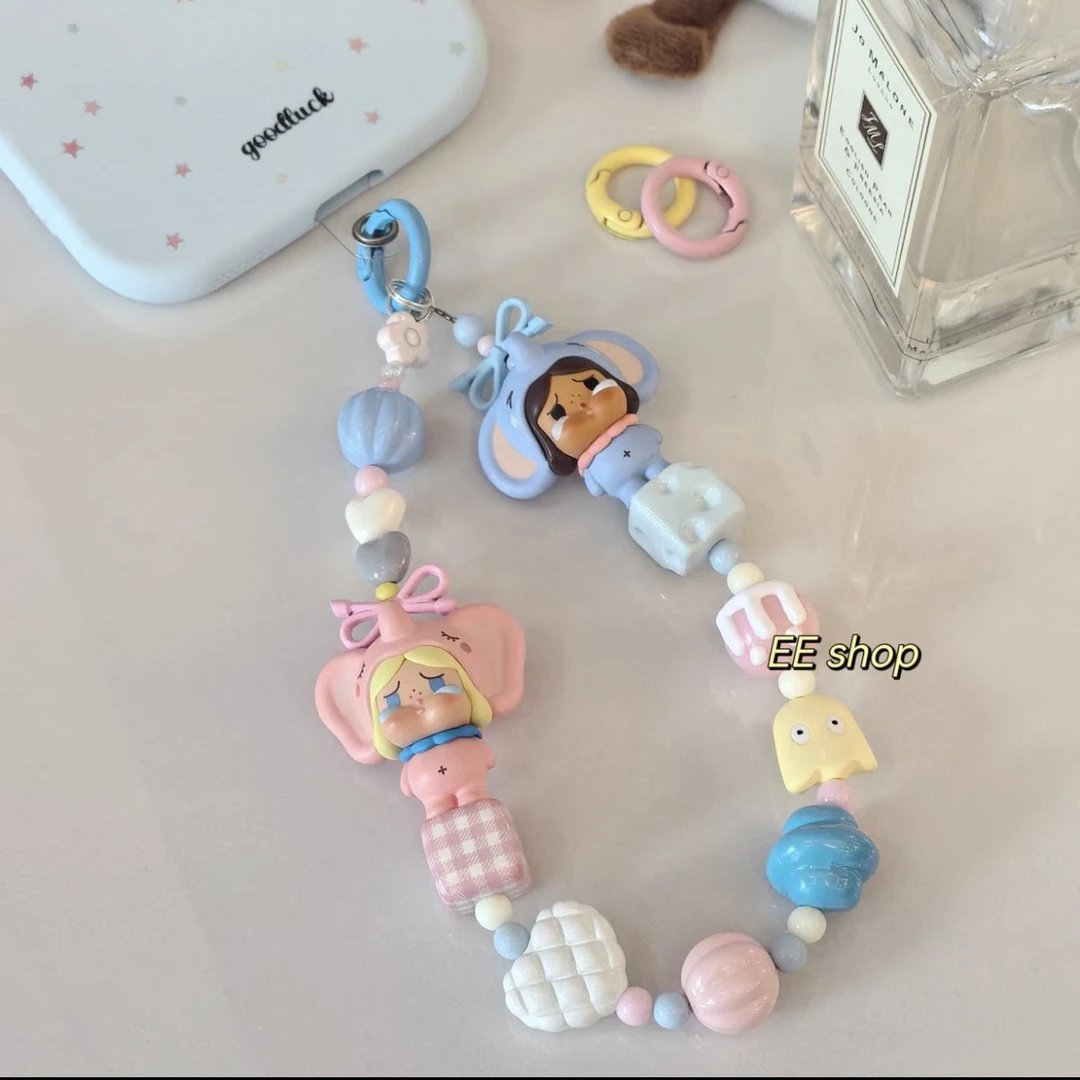 大象哭娃萌粒手机链挂坠diy