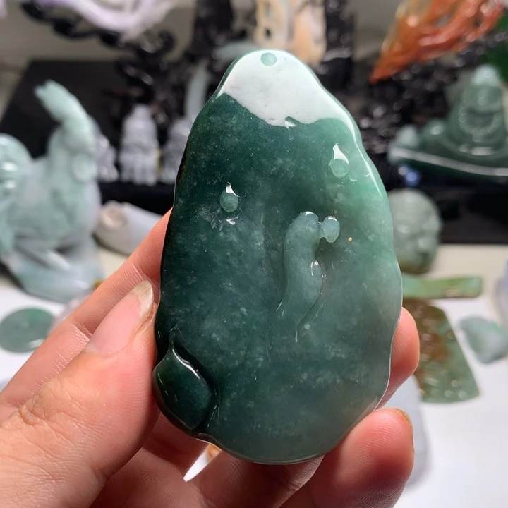 翡翠未镶嵌颈饰悟道18