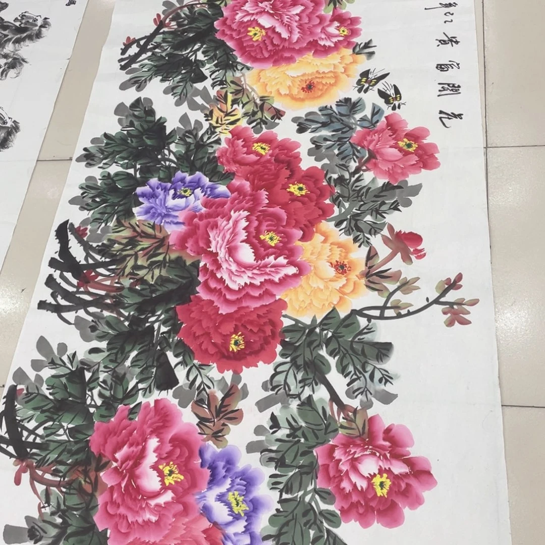 国画纯手绘山水花鸟