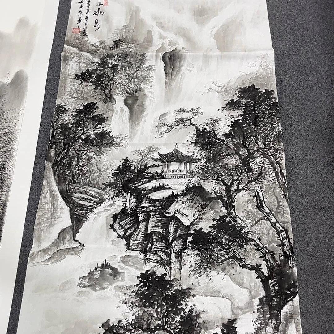 旧***浓国画TH国画单幅任发